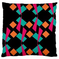 Shapes In Retro Colors  Large Cushion Case (two Sides) by LalyLauraFLM