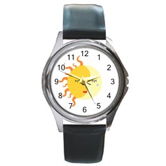 Coexist Round Metal Watches by fallacies