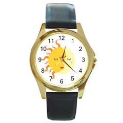 Coexist Round Gold Metal Watches