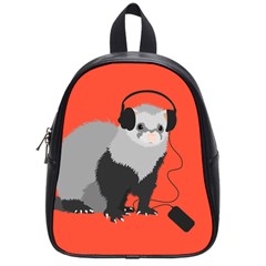 Funny Music Lover Ferret School Bags (small)  by CreaturesStore