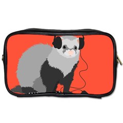 Funny Music Lover Ferret Toiletries Bags by CreaturesStore