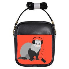 Funny Music Lover Ferret Girls Sling Bags by CreaturesStore