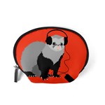 Funny Music Lover Ferret Accessory Pouches (Small)  Back