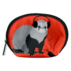 Funny Music Lover Ferret Accessory Pouches (medium)  by CreaturesStore