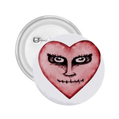 Angry Devil Heart Drawing Print 2 25  Buttons by dflcprints