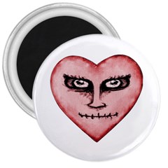 Angry Devil Heart Drawing Print 3  Magnets by dflcprints