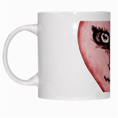 Angry Devil Heart Drawing Print White Mugs by dflcprints