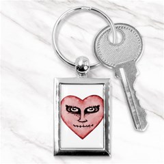 Angry Devil Heart Drawing Print Key Chains (rectangle) 