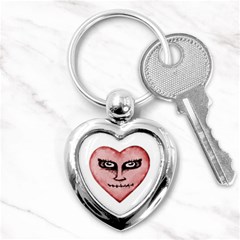 Angry Devil Heart Drawing Print Key Chains (heart) 