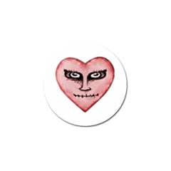 Angry Devil Heart Drawing Print Golf Ball Marker by dflcprints