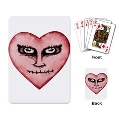 Angry Devil Heart Drawing Print Playing Card by dflcprints