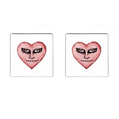 Angry Devil Heart Drawing Print Cufflinks (square)