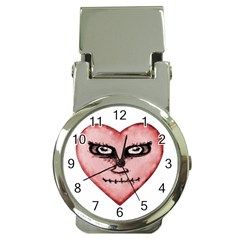 Angry Devil Heart Drawing Print Money Clip Watches by dflcprints