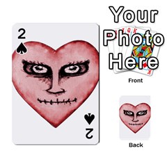 Angry Devil Heart Drawing Print Playing Cards 54 Designs 