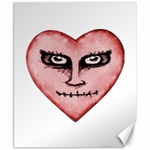 Angry Devil Heart Drawing Print Canvas 8  x 10  8.15 x9.66  Canvas - 1