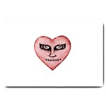 Angry Devil Heart Drawing Print Large Doormat  30 x20  Door Mat