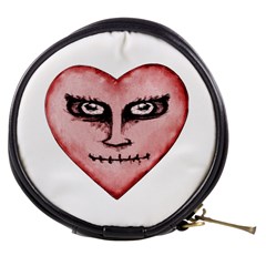 Angry Devil Heart Drawing Print Mini Makeup Bags by dflcprints