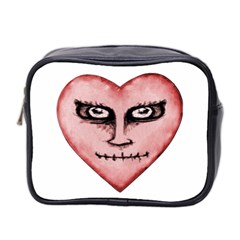 Angry Devil Heart Drawing Print Mini Toiletries Bag 2-side by dflcprints