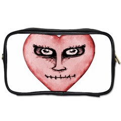 Angry Devil Heart Drawing Print Toiletries Bags