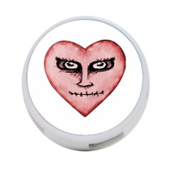 Angry Devil Heart Drawing Print 4-port Usb Hub (two Sides) 