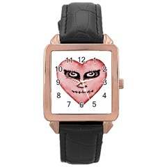 Angry Devil Heart Drawing Print Rose Gold Watches by dflcprints