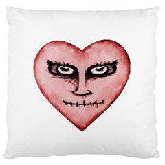 Angry Devil Heart Drawing Print Standard Flano Cushion Cases (one Side)  by dflcprints