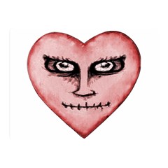 Angry Devil Heart Drawing Print Double Sided Flano Blanket (mini)  by dflcprints