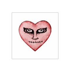 Angry Devil Heart Drawing Print Satin Bandana Scarf