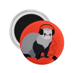 Funny Music Lover Ferret 2 25  Magnets by CreaturesStore