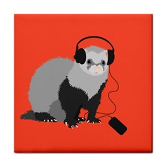 Funny Music Lover Ferret Face Towel by CreaturesStore