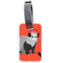 Funny Music Lover Ferret Luggage Tags (two Sides) by CreaturesStore