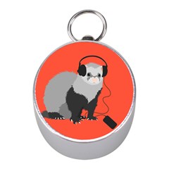 Funny Music Lover Ferret Mini Silver Compasses