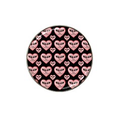 Angry Devil Hearts Seamless Pattern Hat Clip Ball Marker (10 Pack) by dflcprints