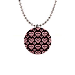 Angry Devil Hearts Seamless Pattern Button Necklaces by dflcprints