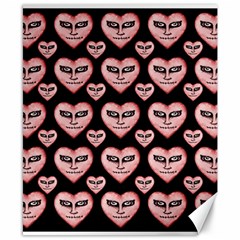 Angry Devil Hearts Seamless Pattern Canvas 8  X 10  by dflcprints