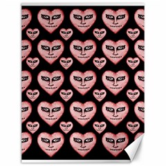 Angry Devil Hearts Seamless Pattern Canvas 12  X 16   by dflcprints