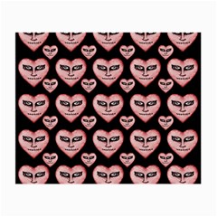 Angry Devil Hearts Seamless Pattern Small Glasses Cloth (2-side)