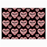 Angry Devil Hearts Seamless Pattern Large Glasses Cloth (2-Side) Back