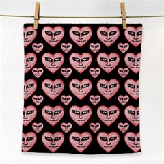 Angry Devil Hearts Seamless Pattern Face Towel