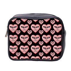 Angry Devil Hearts Seamless Pattern Mini Toiletries Bag 2-side by dflcprints