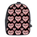 Angry Devil Hearts Seamless Pattern School Bags (XL)  Front