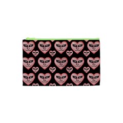 Angry Devil Hearts Seamless Pattern Cosmetic Bag (xs)