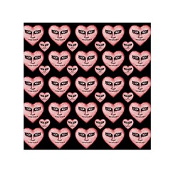 Angry Devil Hearts Seamless Pattern Small Satin Scarf (square)  by dflcprints