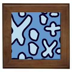 Blue Maths Signs Framed Tiles