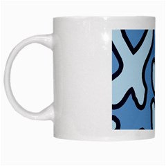 Blue Maths Signs White Mugs by maregalos