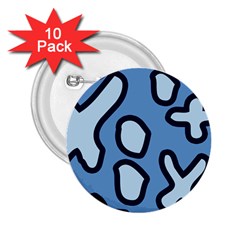 Blue Maths Signs 2 25  Buttons (10 Pack) 