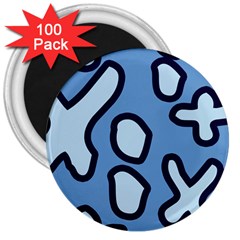 Blue Maths Signs 3  Magnets (100 Pack)