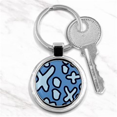 Blue Maths Signs Key Chains (round) 