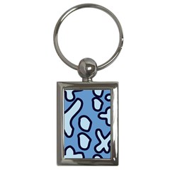 Blue Maths Signs Key Chains (rectangle) 