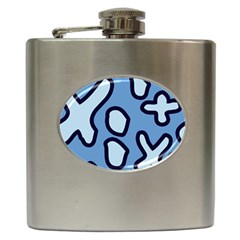 Blue Maths Signs Hip Flask (6 Oz)